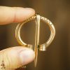 Pure Brass Fibula Cloak Brooch Ideal for Celts / Anglo - Saxon / Viking
