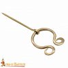 Viking Soothsayer's Brass Fibula Cloak Brooch