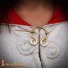 Viking Soothsayer's Brass Fibula Cloak Brooch