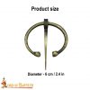 Intricate Penannular Antique Brass Brooch Functional Clothing Accessory