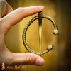 Intricate Penannular Antique Brass Brooch Functional Clothing Accessory