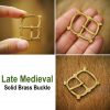 Plain Pure Solid Brass Buckle Set of 5