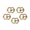 Late Medieval Small Pure Brass Belt Buckle Functional Set of 5