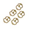 Late Medieval Small Pure Brass Belt Buckle Functional Set of 5