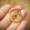Late Medieval Small Pure Brass Belt Buckle Functional Set of 5