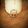 Late Medieval Small Pure Brass Belt Buckle Functional Set of 5