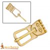 Pure Solid Brass Historic Saxon Buckle Functional Belt Accessory