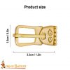 Pure Solid Brass Historic Saxon Buckle Functional Belt Accessory