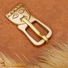 Late Medieval Solid Brass Belt Buckle