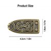 Ornate Celtic Antiqued Brass Viking Belt End Chape Functional Belt Accessory