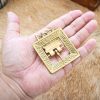 15th Century Solid Brass Buckle Leather Accessory