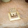 15th Century Solid Brass Buckle Leather Accessory
