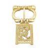 Medieval Wolf Solid Brass Belt Buckle Leather Accessory