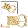 Late Medieval Floral Pure Solid Brass Buckle Belt Accessory