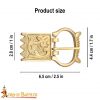 Late Medieval Floral Pure Solid Brass Buckle Belt Accessory