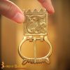 Late Medieval Floral Pure Solid Brass Buckle Belt Accessory