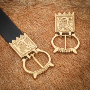 Late Medieval Floral Pure Solid Brass Buckle Belt Accessory