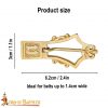 Solid Brass Lyre Shaped Late Medieval Buckle c 1360 - 1420