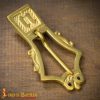 Solid Brass Lyre Shaped Late Medieval Buckle c 1360 - 1420