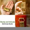 Medieval Pure Solid Brass Belt Buckle Functional Clothing Accessory
