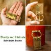 Medieval Pure Solid Brass Belt Buckle Functional Clothing Accessory
