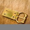 Medieval Pure Solid Brass Belt Buckle Functional Clothing Accessory