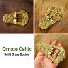 Viking Belt Buckle Celtic Design Pure Brass Belt Accessory