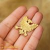 Heraldic Eagle Belt Studs or Conchos Pure Solid Brass Set of 5