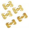 Renaissance Brilliant Brass Leather Mounts Pure Solid Brass Set of 5