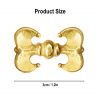Renaissance Brilliant Brass Leather Mounts Pure Solid Brass Set of 5