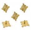 Medieval Pure Solid Brass Leather Mounts Functional Set of 5