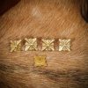 Medieval Pure Solid Brass Leather Mounts Functional Set of 5