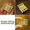 Ornate Viking Pure Solid Brass Belt End Chape