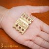 Ornate Viking Pure Solid Brass Belt End Chape