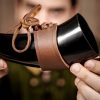 Medieval Drinking Viking Horn with Genuine Leather Holder
