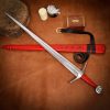 Late Medieval Sword with Red Scabbard Functional