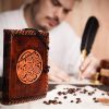 Handmade Journal with Celtic Spiral Design Genuine Leather Book Notes