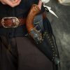 Pirate's Leather Pistol Frog Handcrafted Genuine Leathercraft