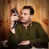 Engraved Skull Cross Drinking Horn Handcrafted from Genuine Ox Horn