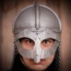 Viking Gjermundbu Antique Steel Helmet with Genuine Leather Liner and Butted Camail