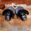 Fantasy Black Pauldrons with Blade Breakers