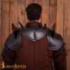 Fantasy Black Pauldrons with Blade Breakers
