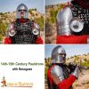14th Century Pauldrons Fully Functional Steel Shoulder Armor with Besagues