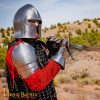 14th Century Pauldrons Fully Functional Steel Shoulder Armor with Besagues