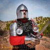 14th Century Pauldrons Fully Functional Steel Shoulder Armor with Besagues