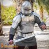 Gothic Knightly Steel Pauldrons 16 gauge