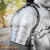 Gothic Knightly Steel Pauldrons 16 gauge