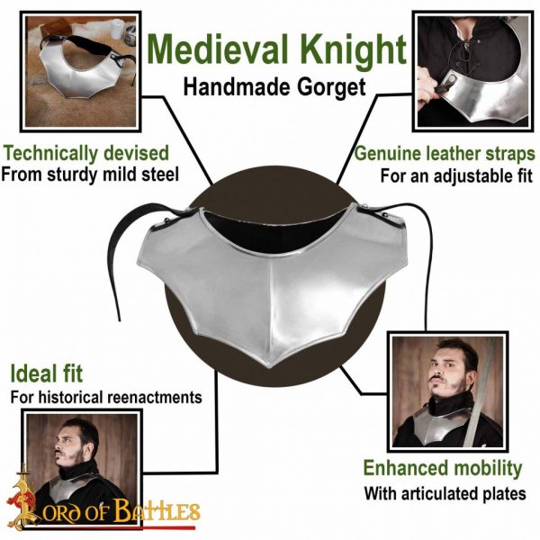 Medieval Knightly Avenger Steel Gorget
