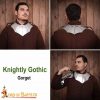 Gothic Knight Gorget with fluting and roped design edges