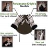 Medieval Fantasy Knight Gauntlets with Suede Leather Gloves